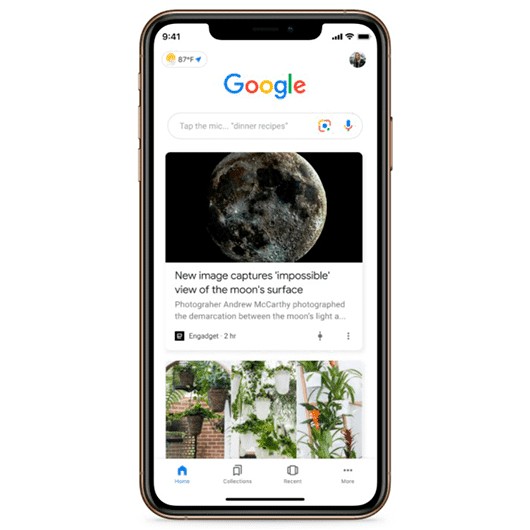 Imagen representativa de qué es google discover y cómo se ve en el smartphone